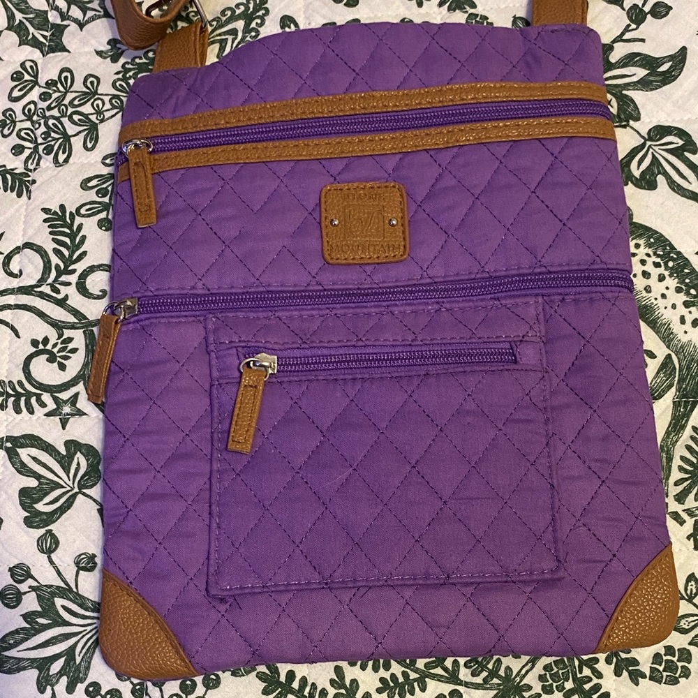 Stone Mountain Purple Quilted Crossbody Bag